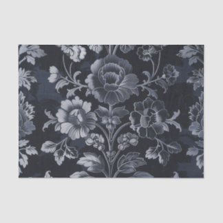 Papel De Seda Inspiración en la cosecha de Damasco gris