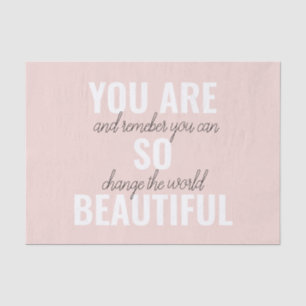 Papel De Seda Inspiración, Eres Tan Hermosa Cita Positiva 