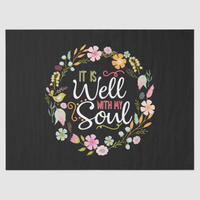 Papel De Seda Inspirador, está bien con mi alma (Anverso)