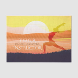 Papel De Seda Instructor de Yoga Saludo Sun Crescent Moon Pose