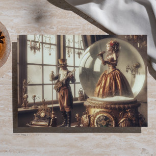 Papel De Seda Intérpretes de Música Victoriana Steampunk en Glob