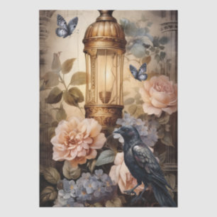 Papel De Seda Intriga Fantasía Raven Gótico y Chica