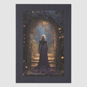 Papel De Seda Intrigante desenlace de fantasía gótica floral