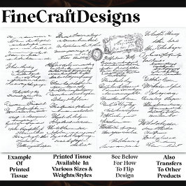 Papel De Seda Intrincado diseño cursivo elegante de escritura AF