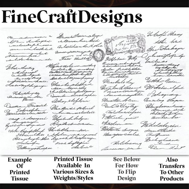 Papel De Seda Intrincado diseño cursivo elegante de escritura AF (Subido por el creador)