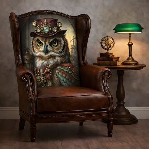 Papel De Seda Inventor Steampunk Búho Caprichoso Antiguo Decoupa