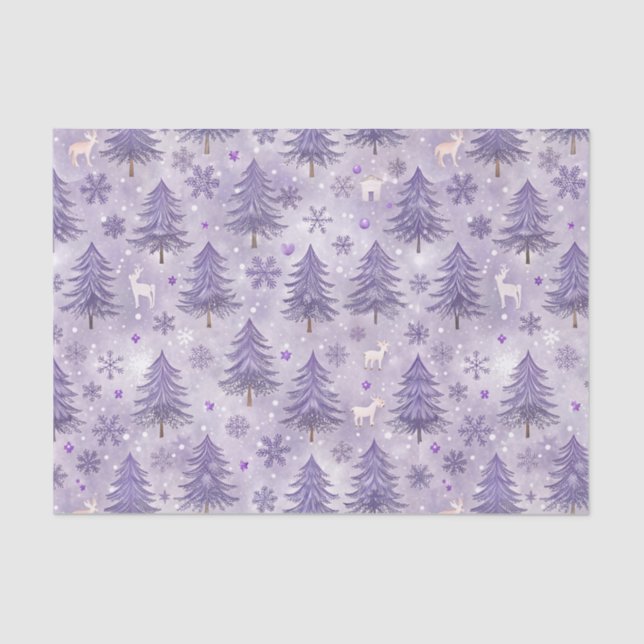 Papel De Seda Invierno de los Navidades Lavender (Anverso)