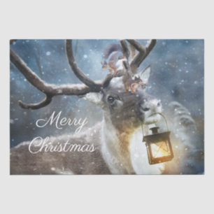 Papel De Seda Invierno de nieve de reno