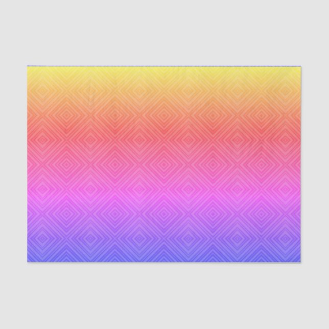 Papel De Seda Ipanema Arcoiris Hipnótico Diamante Arte Pop Moder (Anverso)