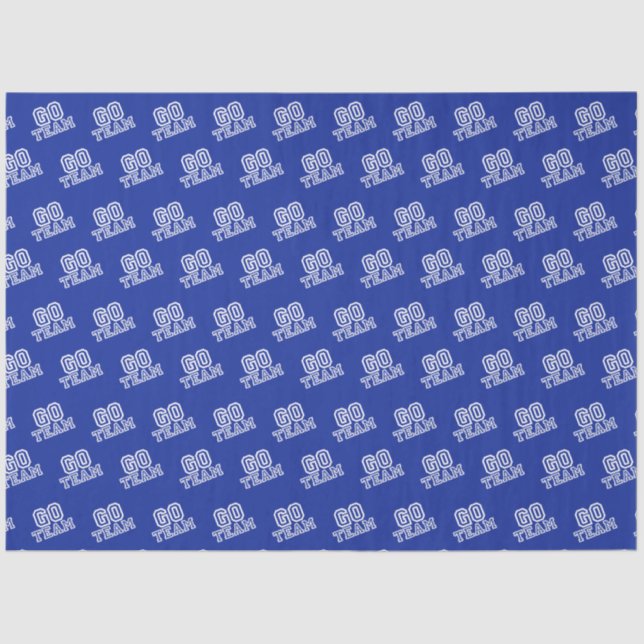 Papel De Seda Ir arte de Word en equipo en azul (Anverso)