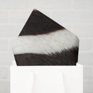 Papel De Seda Ir Estampado de Cebra Rayas Negro Blanco Pelo Fals