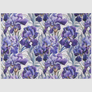 Papel De Seda Iris Azul Púrpura Decoupage