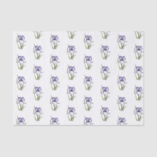 Papel De Seda Iris rufado morado (Anverso)