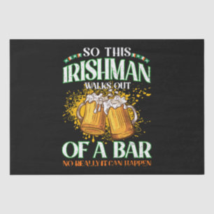 Papel De Seda Irlandés bebiendo cerveza Día de San Patricio