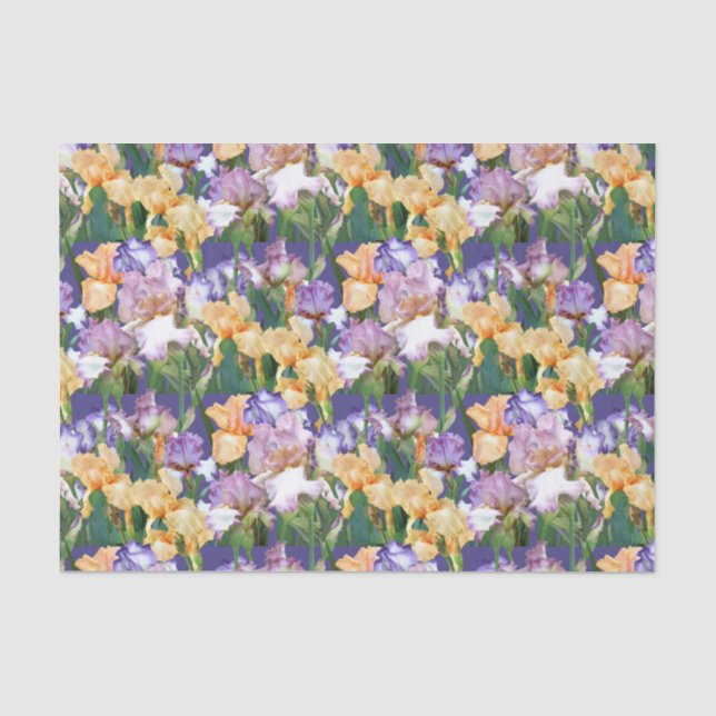 Papel De Seda Irritos acuarelas / Artesanía de descomposición fl (Anverso)