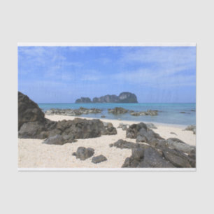 Papel De Seda Isla tropical