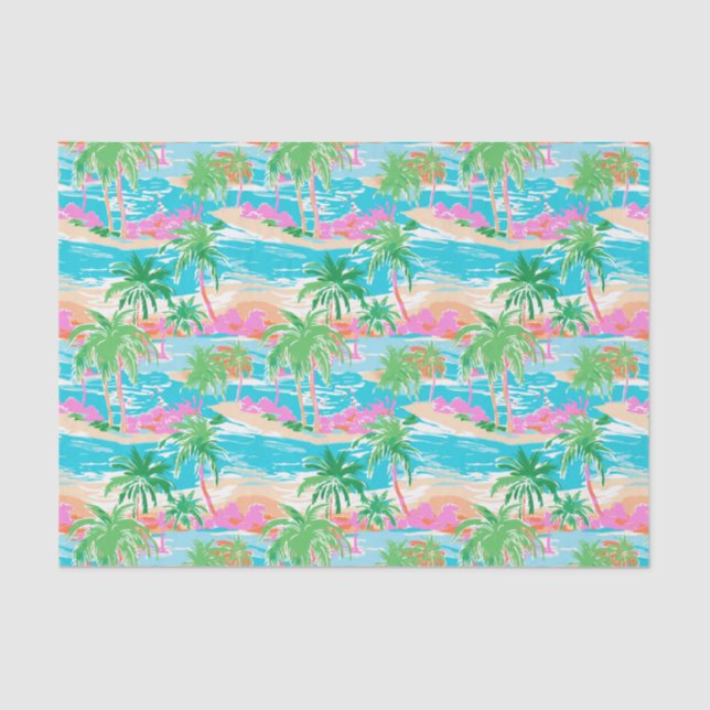 Papel De Seda Isla Tropical Palm Beach (Anverso)