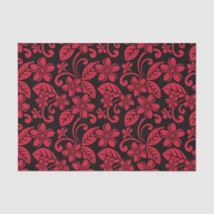 PAPEL DE SEDA ISLAND PLUMERIA (NEGRO/ROJO)