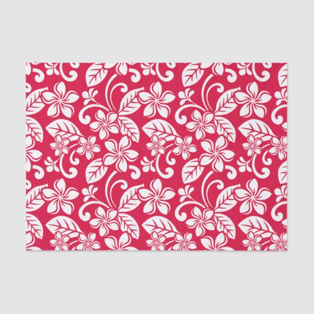 PAPEL DE SEDA ISLAND PLUMERIA (RED) (Anverso)