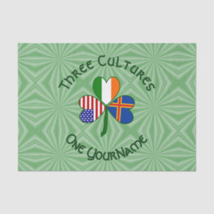 Papel De Seda Islas Åland Irlanda EE. UU. Trébol Personalizado