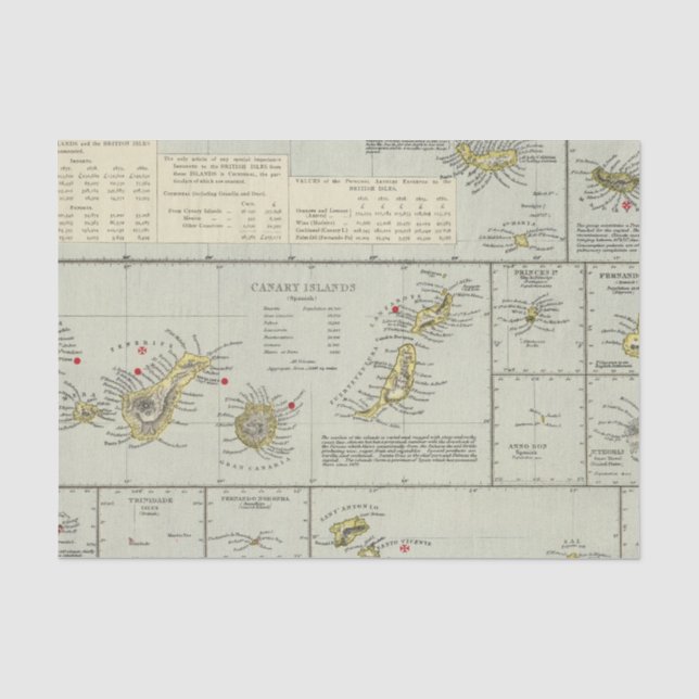Papel De Seda Islas, Océano Atlántico (Anverso)