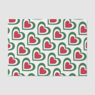 Papel De Seda Italia/corazones Bandera-inspirados italianos