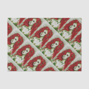 Papel De Seda Ivy Nymph Redhead Woman Pixie Fantasy Art