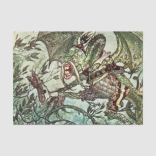 Papel De Seda “Jabberwocky” de Charles Folkard