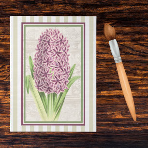 Papel De Seda Jacinete Rojo Púrpura n Rayas Doradas Arte Botánic