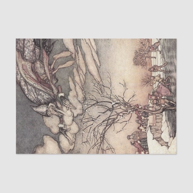 Papel De Seda “Jack Frost” de Arthur Rackham (Anverso)