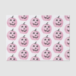 Papel De Seda Jack-O-Lantern rosa