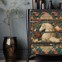 Jade De Vintage Y Oro Art Nouveau Unicorn