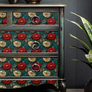 Papel De Seda Jade De Vintage Y Rústica Película De Flores Victo