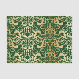 Papel De Seda jade, oro falso, damascos, cosecha, antigüedades,