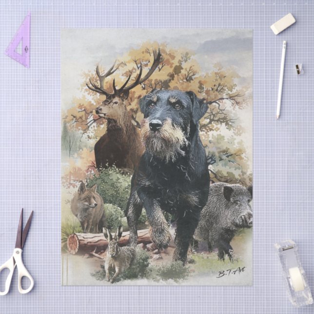 Papel De Seda Jagdterrier (Artesanía)