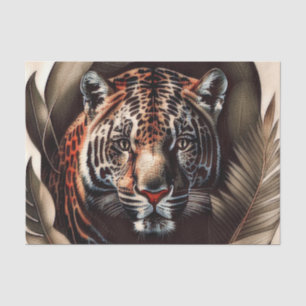 Papel De Seda Jaguar Majestuoso - Rey De La Selva