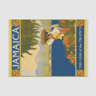 Papel De Seda Jamaica Gem del Ilustracion Tropical