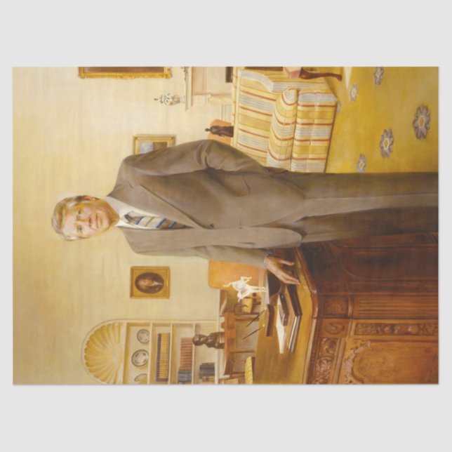 Papel De Seda James Earl Carter pintó retrato del presidente de  (Anverso)