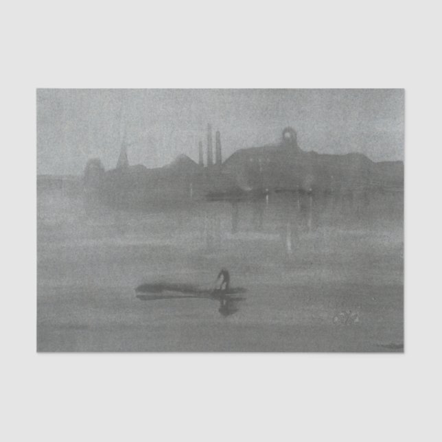 Papel De Seda James Whistler - Nocturne: El Támesis en Battersea (Anverso)
