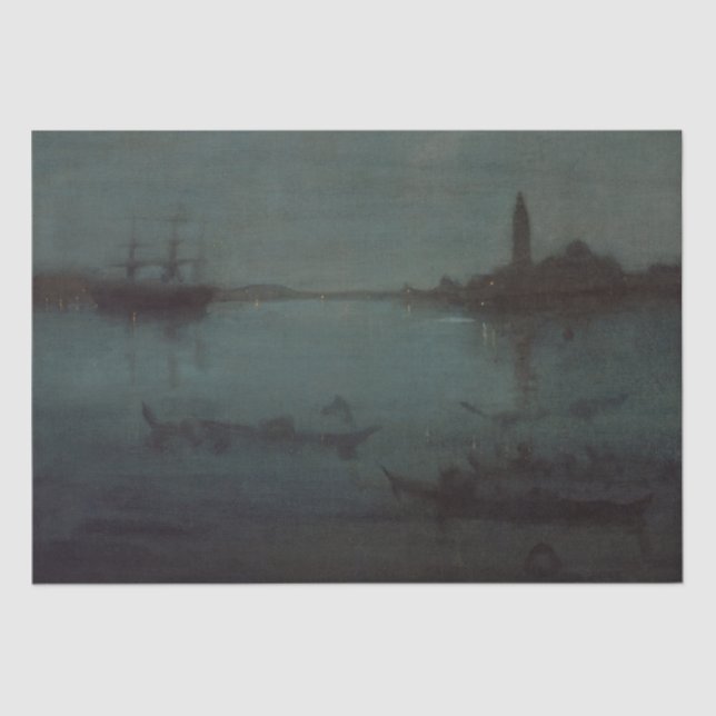 Papel De Seda James Whistler - Nocturne: La laguna, Venecia (Anverso)