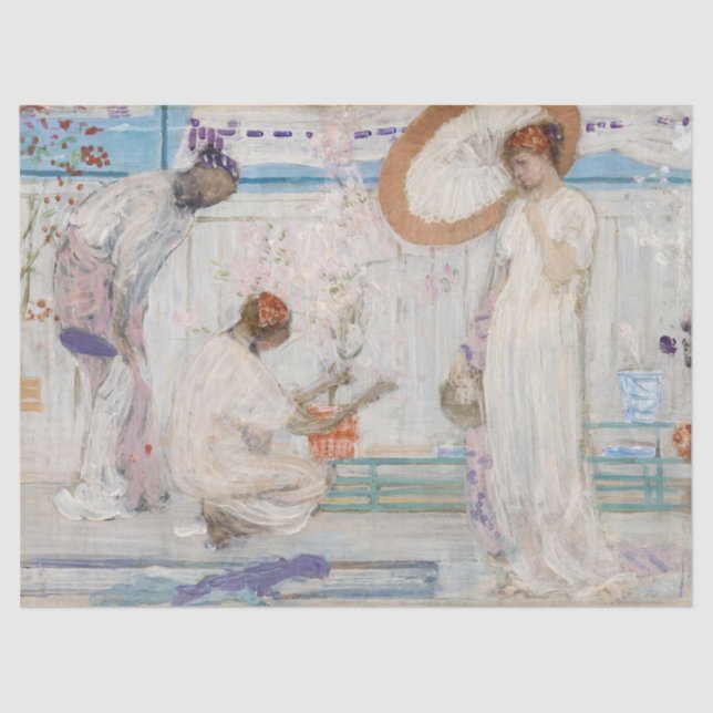 Papel De Seda James Whistler - Sinfonía blanca, tres Chicas (Anverso)