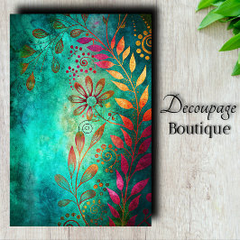 Papel De Seda Jardín de cobre Decoupage