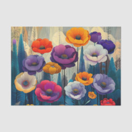 Papel De Seda Jardín de flores BMSC, V2