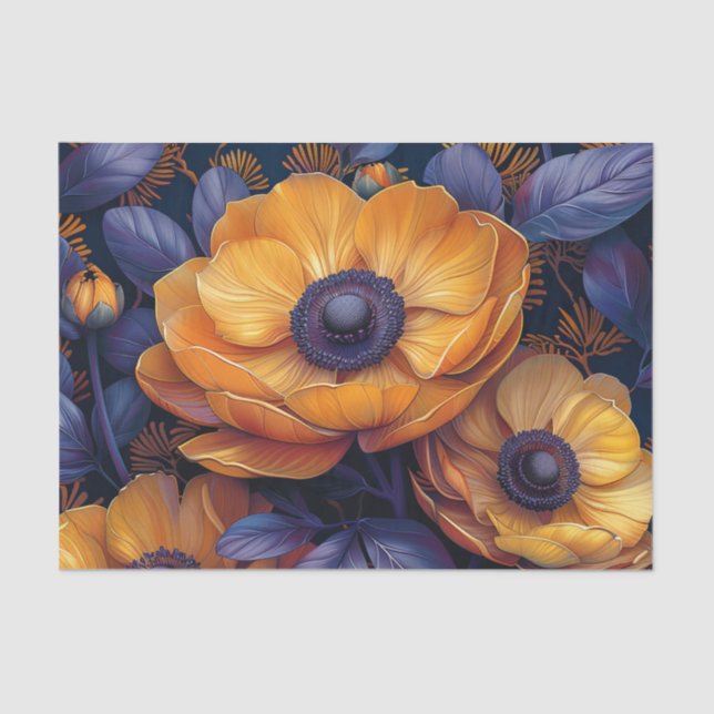 Papel De Seda Jardín de flores BMSC, V4 (Anverso)