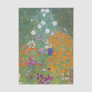 Papel De Seda Jardín de flores de Gustav Klimt