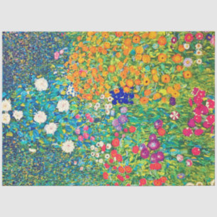 Papel De Seda Jardín de flores, Gustav Klimt