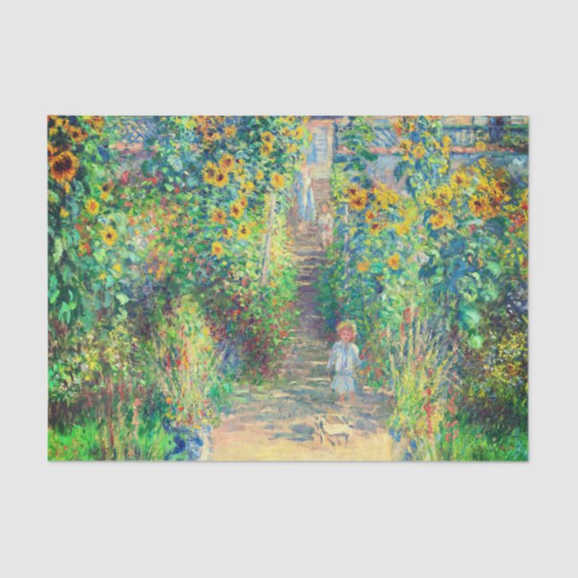 Papel De Seda Jardín de flores Monet (Anverso)
