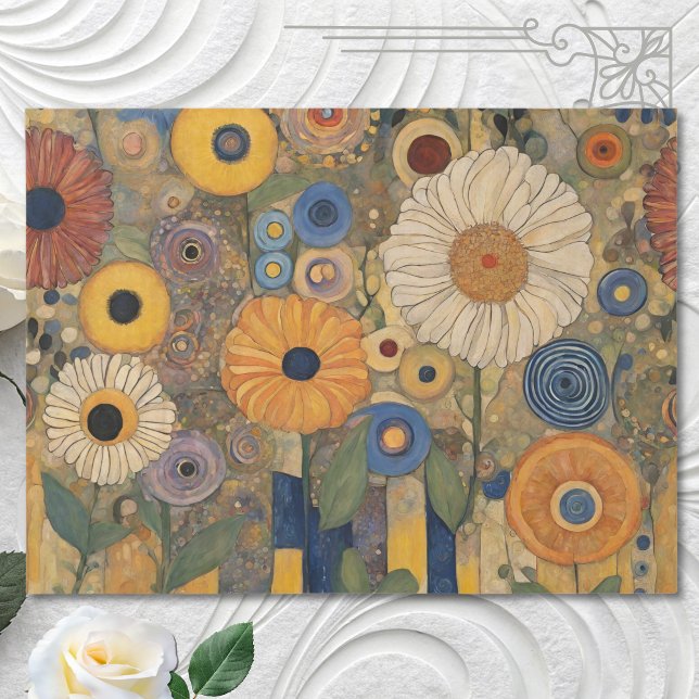 Papel De Seda Jardín de flores silvestres Boho Art Nouveau (Subido por el creador)