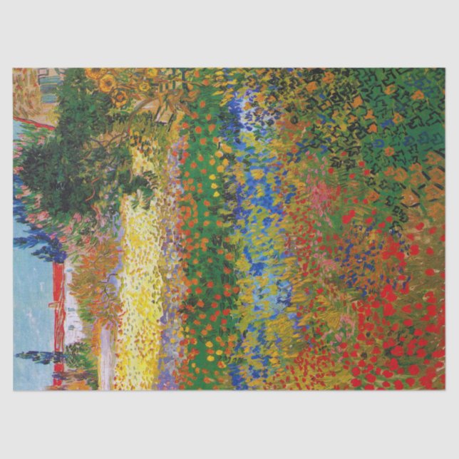 Papel De Seda Jardín de flores, Van Gogh (Anverso)