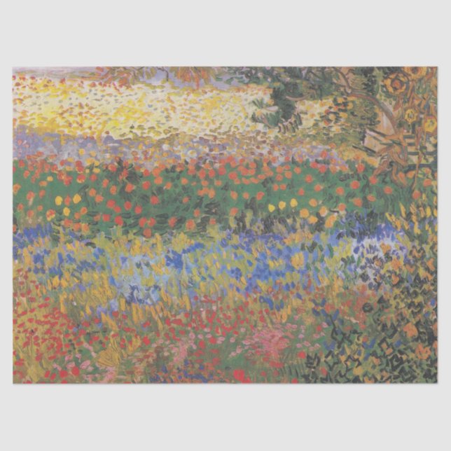 Papel De Seda Jardín de flores - Vincent van Gogh (Anverso)